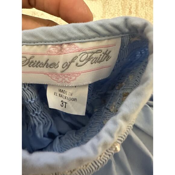 Size 3T Bishop Pumpkin Dress By Stitches Of Faith Thanksgiving - Picture 3 of 7